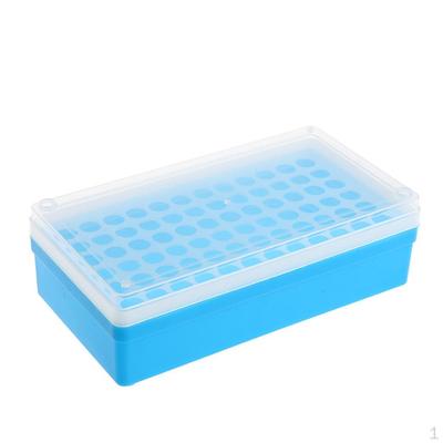 Laboratory 72 Sockets 1.5ml/2ml Blue Centrifuge Tube Stand Holder Box