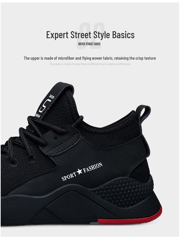 Andningsbara sneakers för män i stora storlekar: Mångsidiga Modetygskor för Vår & Höst