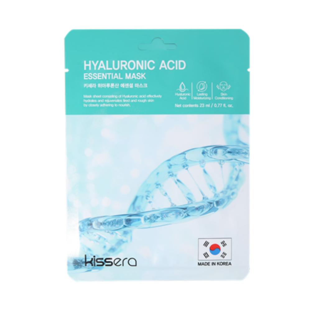 Kissera Hyaluronic Acid Essential Mask Pack (10 Sheets) Ultimate Hydration and Moisture Surge with Multi-Hyaluronic Acid