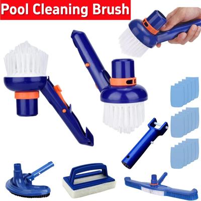 Swimming Pool Corner Vacuum Brush Spas Hot Tubs Cleaning Brushes Nylon Bristles Frame Net Skimmer Cleaner Pool Brush