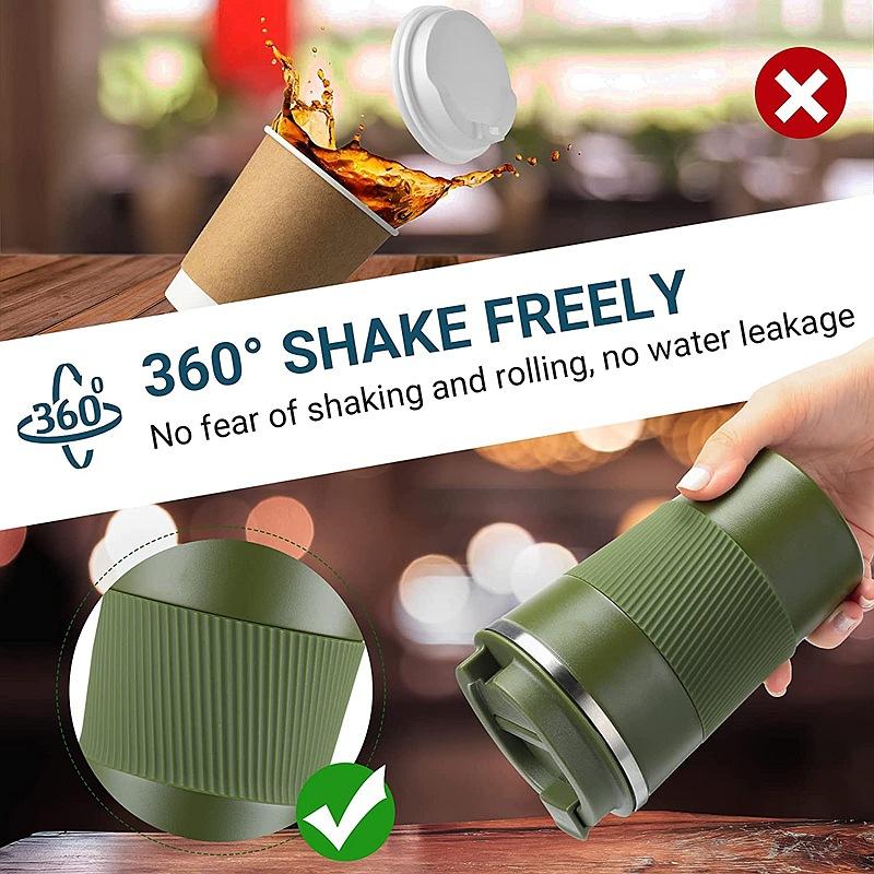 510ML Stainless Steel Coffee Cup Thermos Mug Travel Water Bottle Leak-Proof Car Vacuum Flask Keeps Cold and Heat Thermal Mug