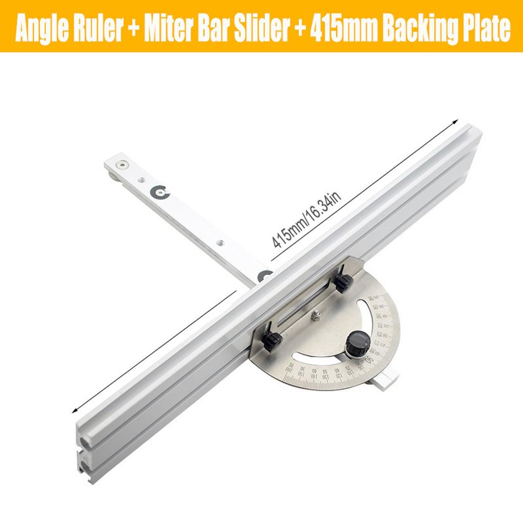 Miter Gauge Table Saw With Track Stop Backer Woodworking Push Handle Woodworking Table Saw Adjustable Practical