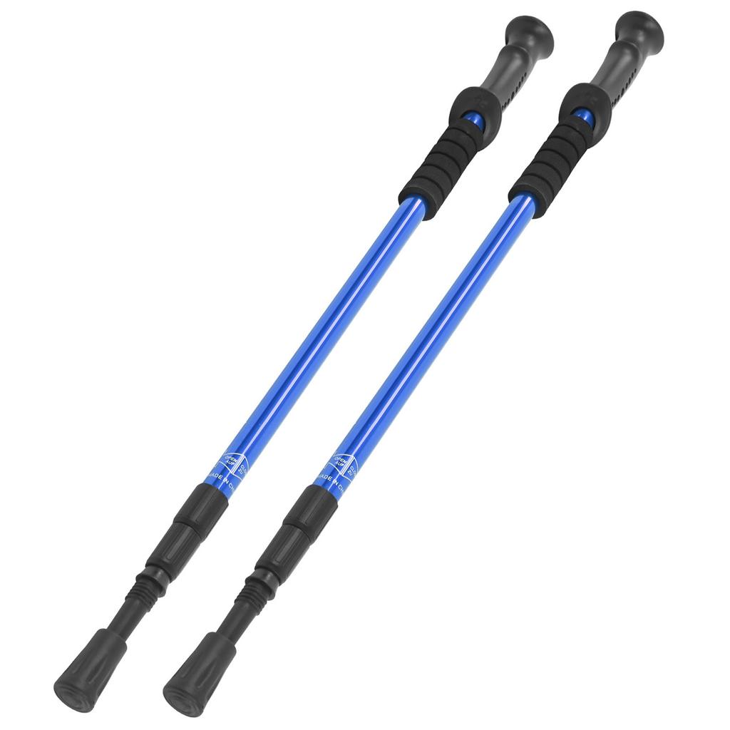 Trekking Pole Set Walking Stick Camping Hiking Ski Pole Shock Absorber Telescopic CrutchesBlue