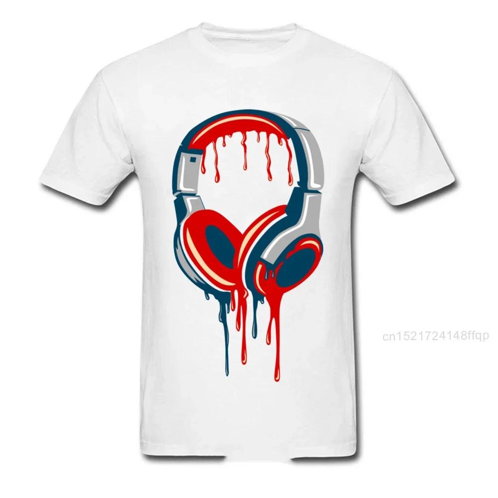 Retro Dj Headphones T Shirt Graphic Streetwear Short Sleeve ONeck Harajuku Music Techno TShirt Funny Unisex Clothing For Ladies