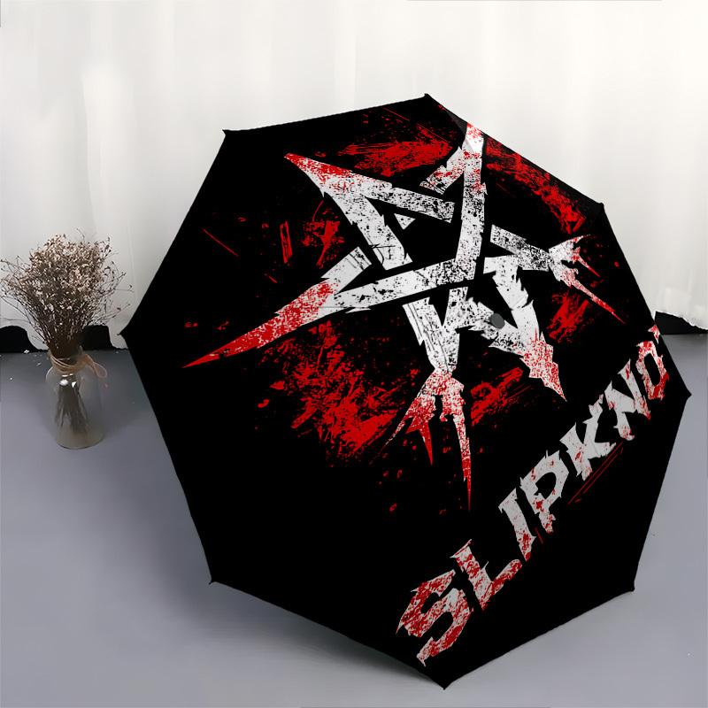Slipknot, Heavy Metal Themed Automatic Opening and Closing Umbrella, Brightly Colored 8-rib Portable Umbrella, Suitable for Men and Women, A