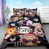 Duvet Cover New Japan Cartoon Anime Demon Slayer Bedding Set Printing Microfiber Bed Quilt Cover Set Pillowcases Soft Bed Linens