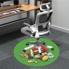 1PC Mario Bros. Plumber Office Round Area Rug, Indoor Mat Suitable For Office, Under Office Chairs Bedroom Living Room Home Decor, Room Deco110