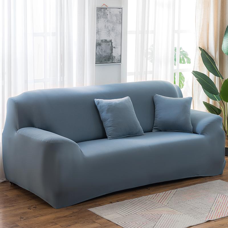 Solid Color Elastic Sofa Covers for Living Room Spandex Sectional Corner Sofa Slipcovers Couch Chair Cover Funda De Sofá