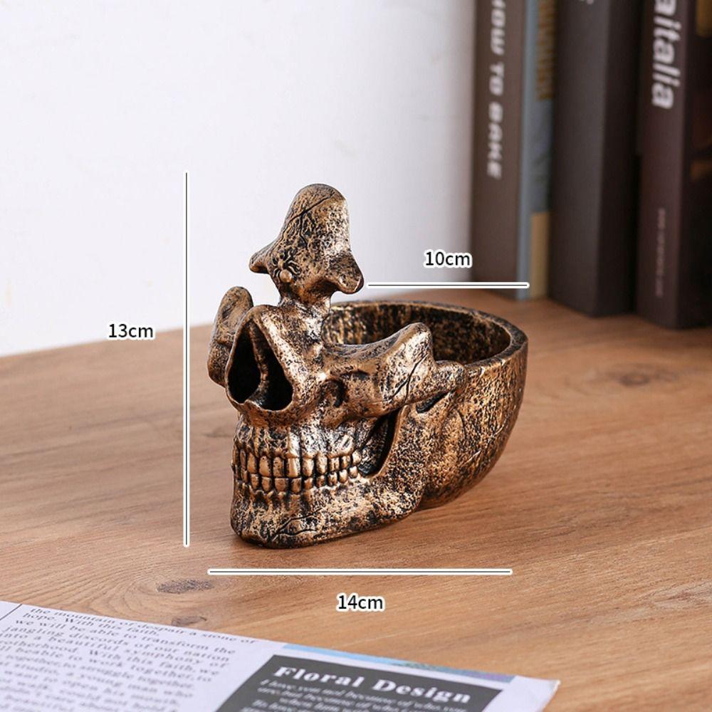 Anti-slip Skull Glasses Holder Creative Skull Resin Sculpture Glasses Display Stand  Living Room
