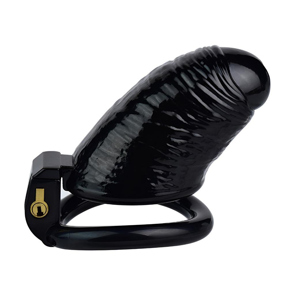 Serrure à pénis pour homme en résine portable CB Lock Serrure à pénis noire Gay Cuckold BDSM Sex Toys Ceinture de chasteté