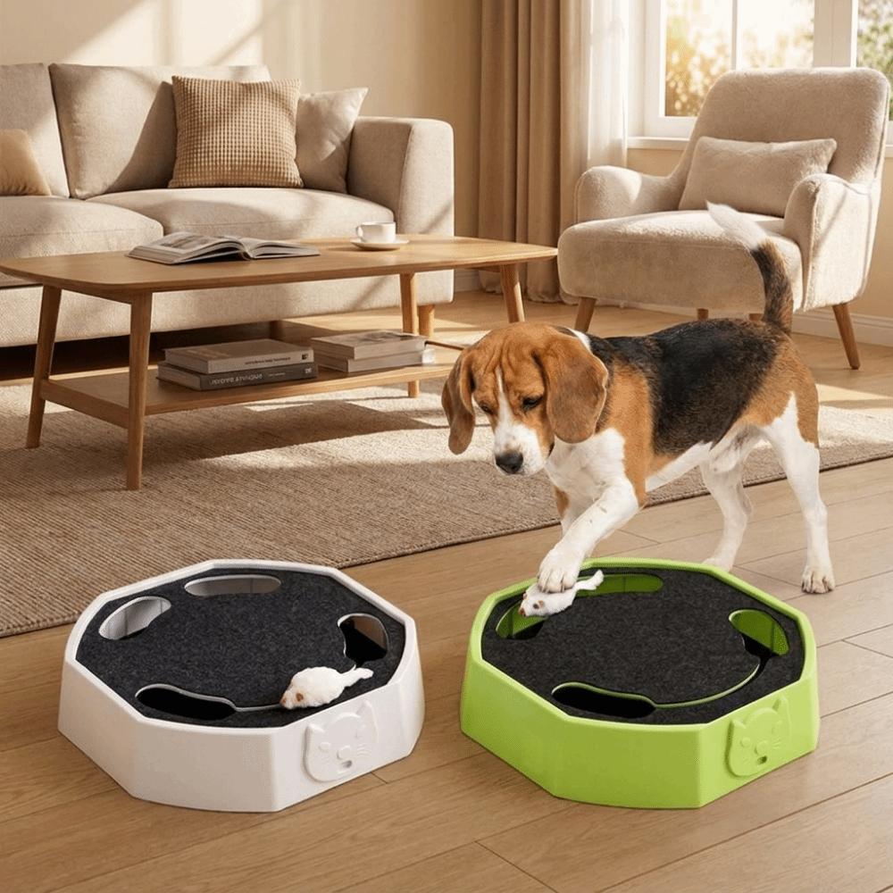 Scratch Resistant Automatic Mouse Follow Toy Adjustable Interactive Cat Toy  For Cats Dogs