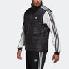 Adidas Originals Padded Puffer Solid Color Striped Logo Zip Stand Collar Vest Men Vests Black HL9217