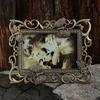 Zinc Material Photo Frame for Living Room Decoration, Creative Photo Holder, Bronze Metal