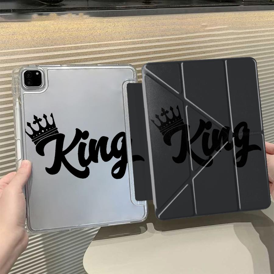 

Чехол-подставка со складыванием Y Король и Королева для планшета iPad Pro 2025 Pro 11-го 10-го 9-го 8-го 7-го 12,9 дюйма Air 4 5 M3 M2 1 2 M4 11 дюймов iPad Mini 7 8.3