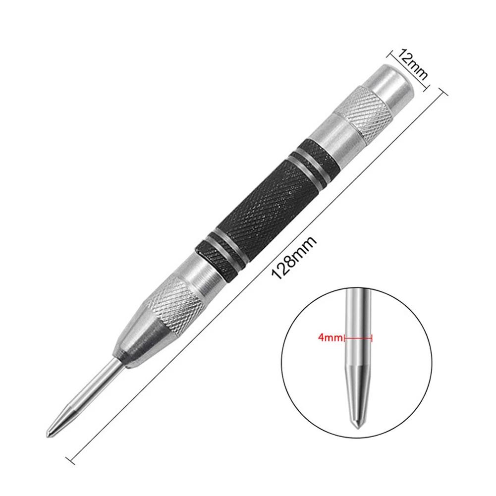 1inch Automatic Center Punch Spring Loaded Marker Wood Metal Glass Steel Press Dent Drill Location Hand Tool