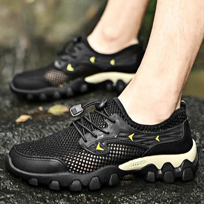Summer New Large Size Mesh Shoes for Men, Versatile Sports Breathable Outdoor Hiking Shoes, Non-slip Shoes