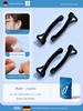 German Silicone Eyeglass Temple Tips to Prevent Ear Chafing, Anti-Slip, Anti-Pain, Anti-Allergy, Replacement Eyeglass Temple Pads for Cycling