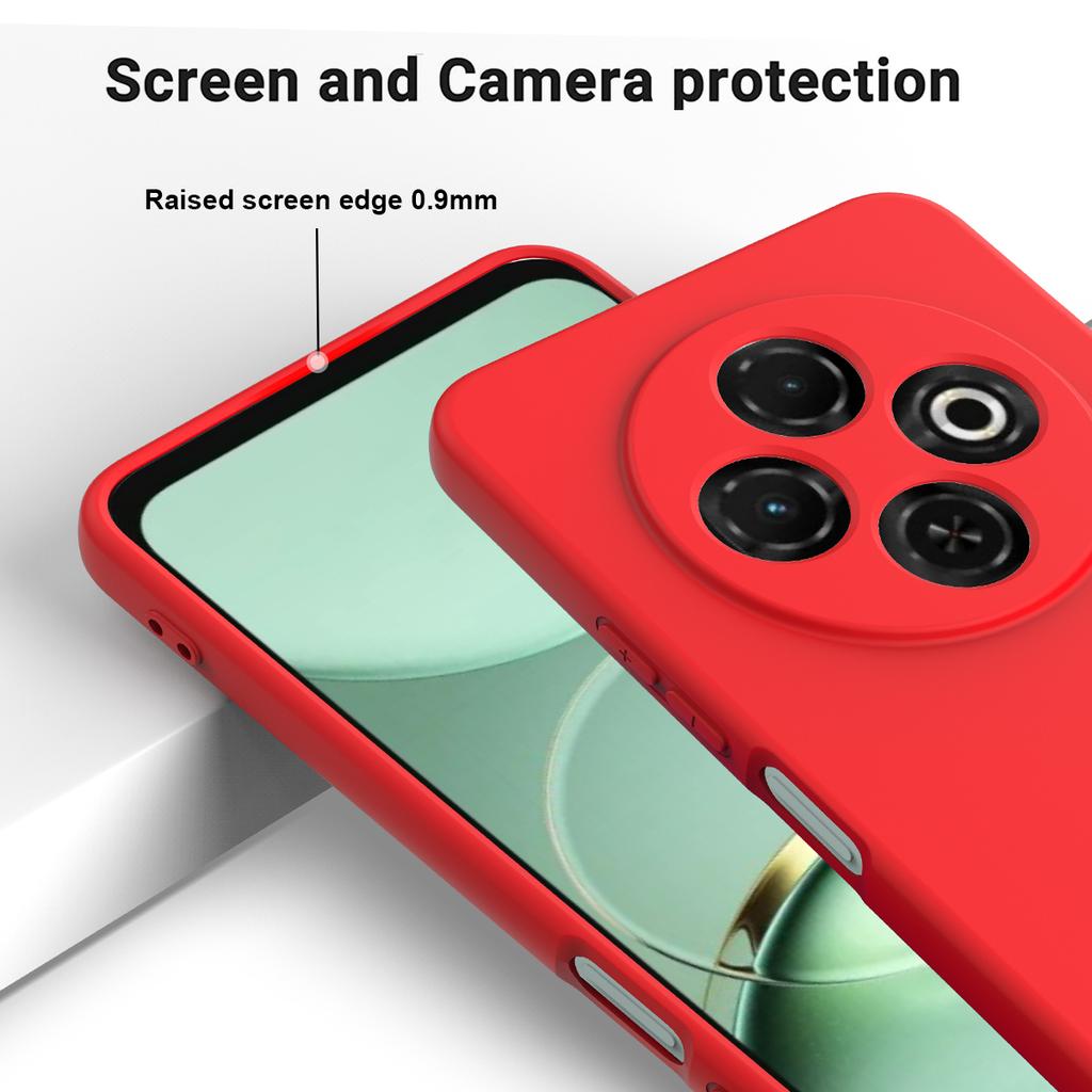 For TECNO Spark 30C 4G Case Liquid Silicone Anti-Scratch Phone Cover with Hand Strap