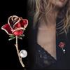 1Pc Exquisite Rose Brooch Retro Elegant Romantic Pin Creative Beautiful Jewelry Accessories Party Birthday Unique Trend Gift