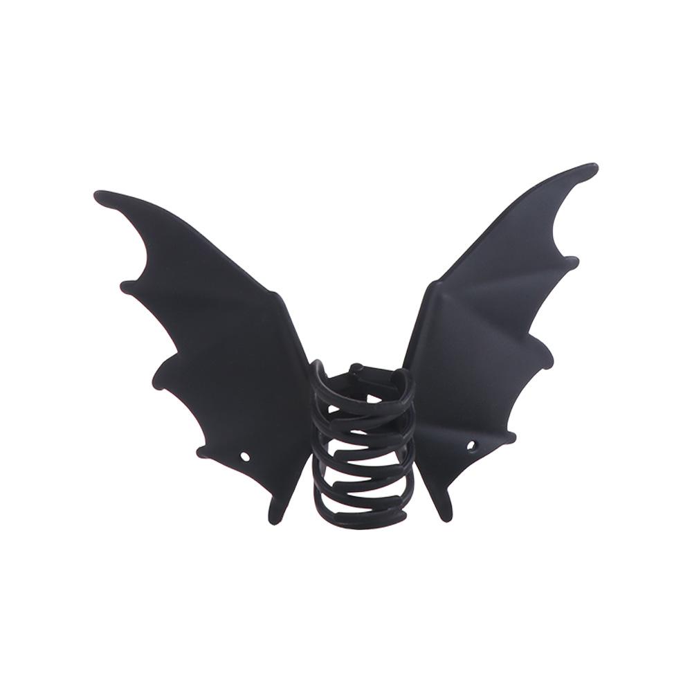 Matte Black Bat Wings Ponytail Holder Zinc Zinc Alloy Shark Clip Cute Halloween Hair Claw  Party