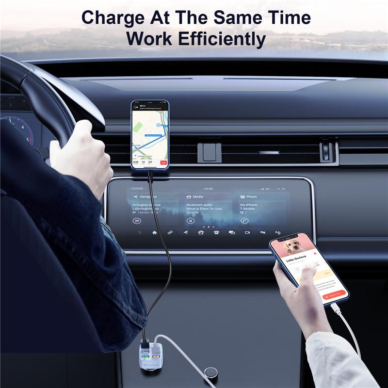 6 Ports USB Car Charge 75W Quick 15A Mini Fast Charging For Mobile Phone Charger Adapter In Car