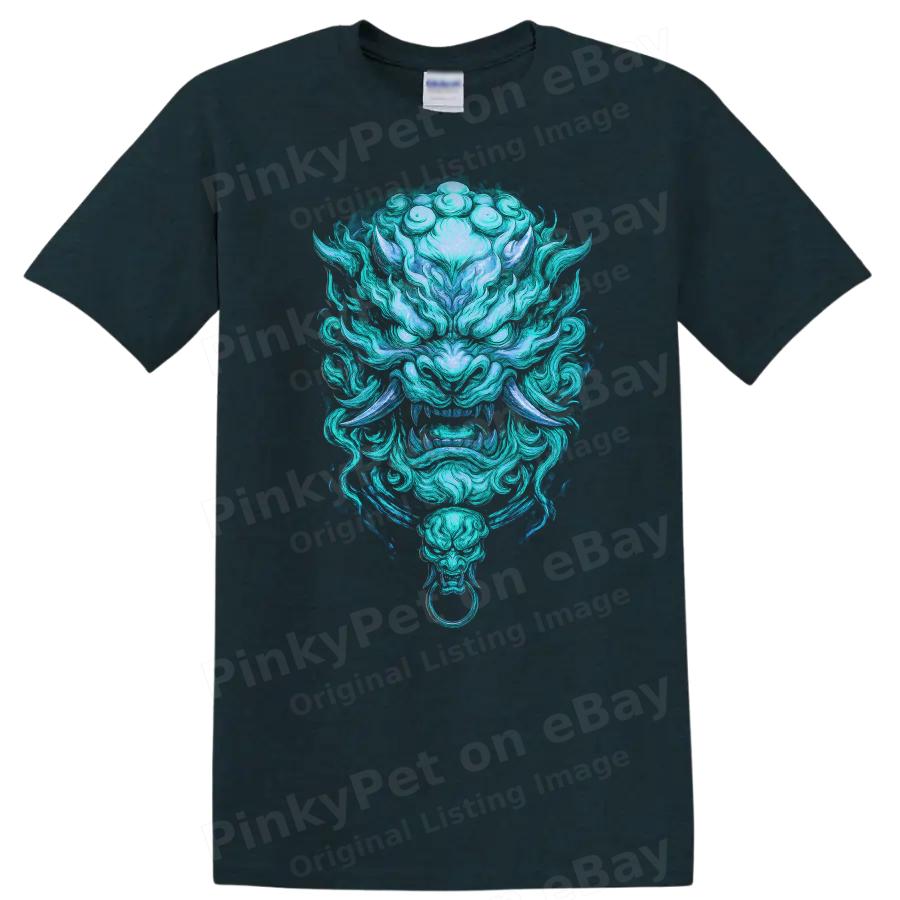 Japanese Style Dragon Art T Shirt Cool Graphic Tee for Anime Fans