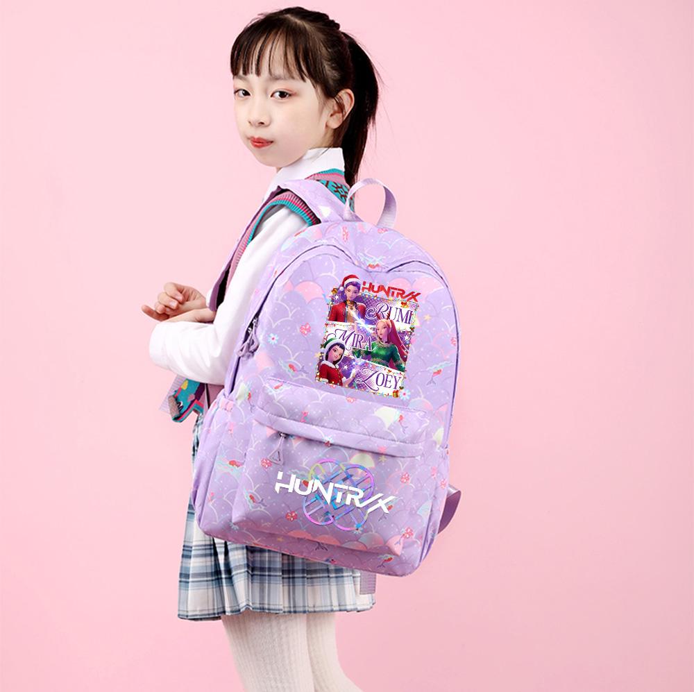 3Pcs/set Christmas Kpop Printed Backpack Handbag Pencil Case for Teenger Student Girl Boy Schoolbag Kid Bookbag Large Capacity Travel Bag Kid Gift