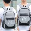 Cute Cartoon Printed Night Luminous Waterproof Laptop Backpack With Usb Charging