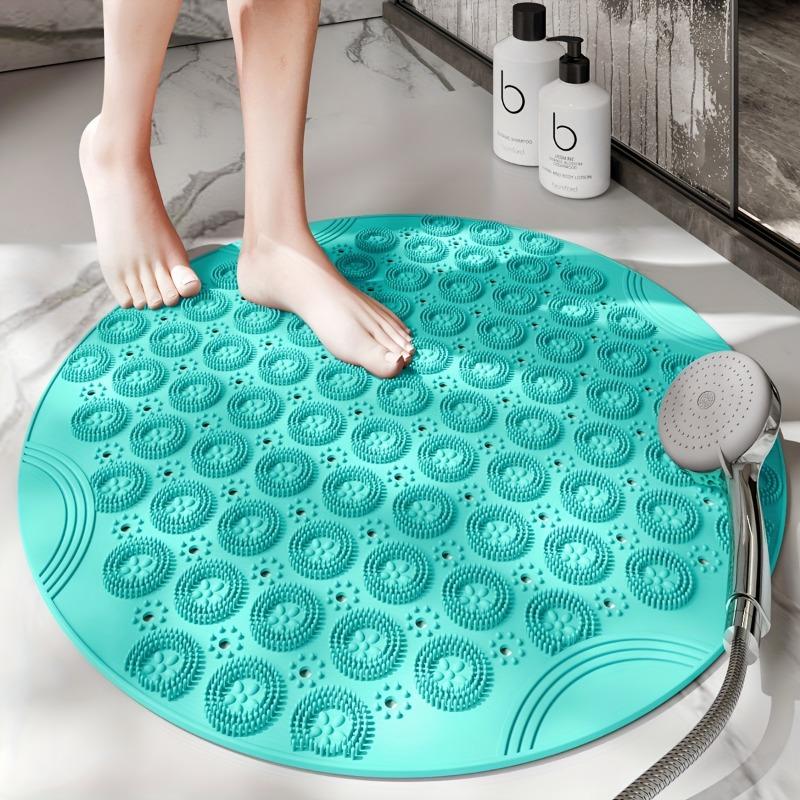 1pcs/set Silicone Bath Mat with Massage Nubs Non-Slip Shower Floor Mat Exfoliating Foot Scrubber for Bathroom Safety Pad