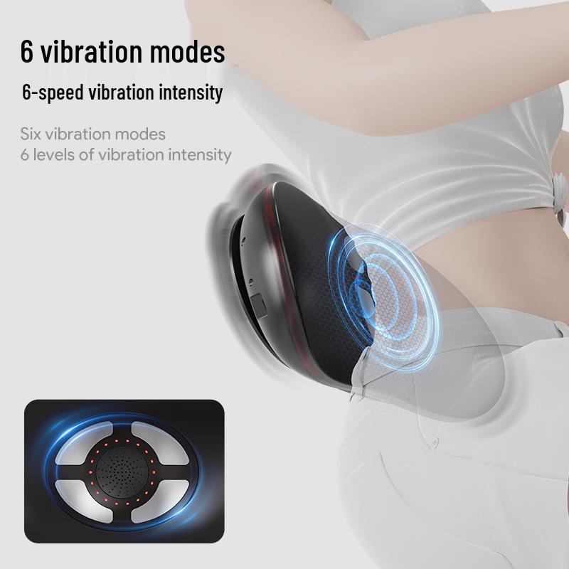 Lumbar Support Heated Waist Massager Pillow with Multi-Function Massage and Charging Capability