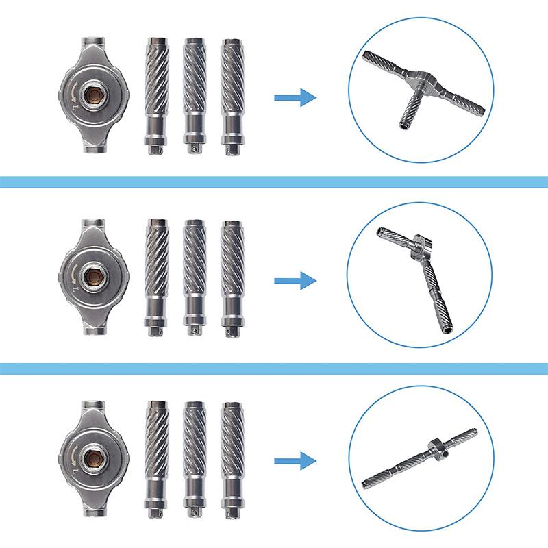30-in-1 Multifunction S2 Steel Ratchet Screwdriver & Wrench Set