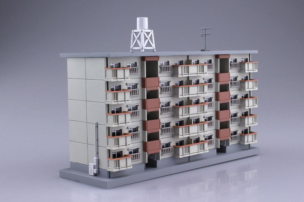 Architectural Romando 1/150 Scale Apartment Complex Set of 2 Buildings, Diorama Supplies, Assembly Kit