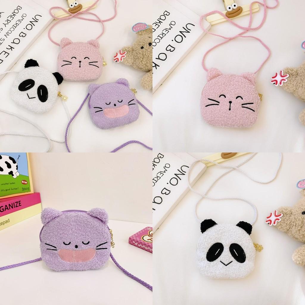 Cute And Fun Bubble Mart Plush Crossbody Bag Lightweight For Children With Heart Patterns