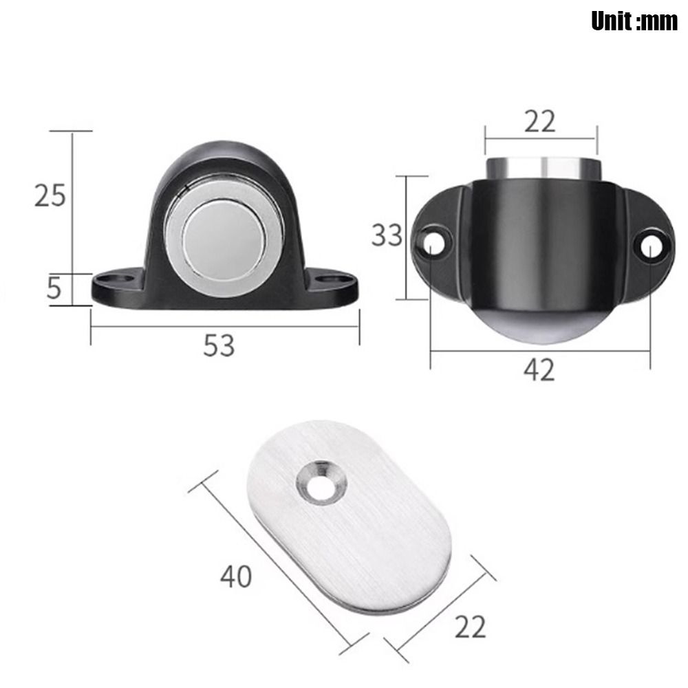 Floor-mounted Magnetic Door Stopper Strong Magnetic Door Suction Door Stop  Hardware