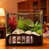Aquarium Accessories, Plastic Fish Tanks Decoration Cottage Ornament for Fish Tanks Landscape Aquarium Hideouts Cave Decors