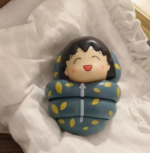 Cherry Maruko Funny Daily Series Blind Box Winding Doll Movable Handmade Cute Anime Figure Desktop Ornament Toys Birthday Gift
