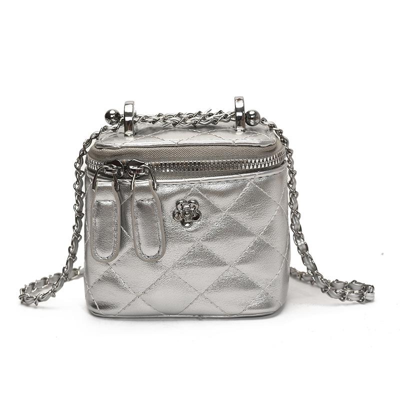 Elegant 2025 Argyle Chain Crossbody Bag for Women - Niche Fragrant Style, Compact Shoulder Design