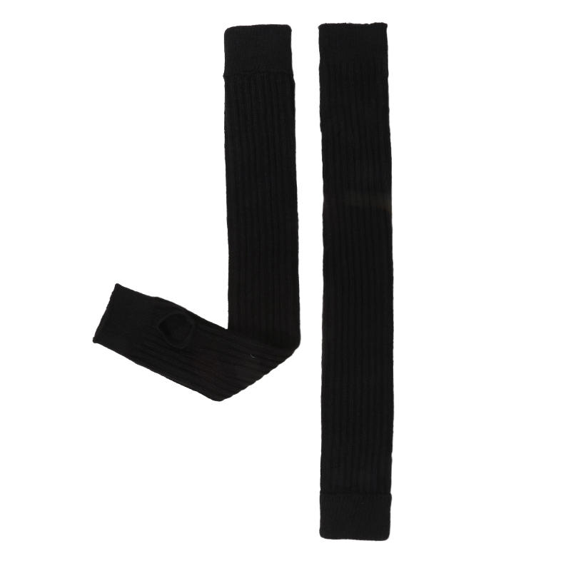 Women's Winter Over Knee High Footless Socks Vertical Stripes Knit Long Leg Warmers Elatic Boot Cuffs