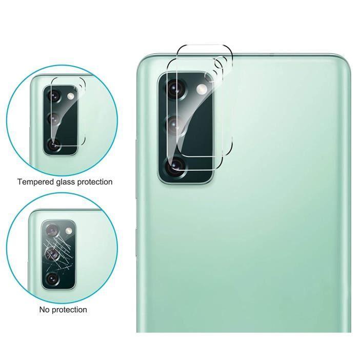 Protection Caméra - Phonillico® - Samsung S20 FE - Lot de 2 - Verre Trempé - Résistant aux rayures