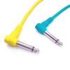 6Pcs Guitar Patch Cable Instrument Connector Right Angle Guitar Pedal Cable Effect Cable Low Noise Shielded Cable Leads