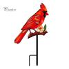 Elegant Yard Decoration Posts Metal Bird Garden Stake Decor, Weather Resistant Printed Flat Art Ornament, Rustproof Planter Non-fading Pot Insert for