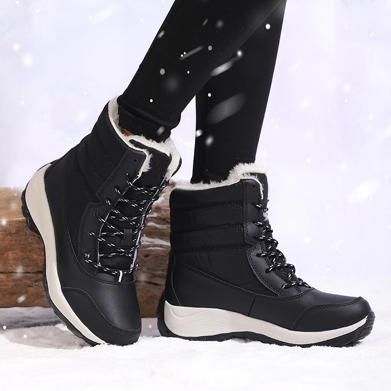 Women Platform Snow Boots Plush Keep Warm Thigh High Boots Minimalism  New Winter Ankle Boots Comfortable Walking Sneakers