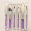Portable 6-Piece Makeup Brush Set, Soft Mini Roll-Up Tube, Eyeshadow Brush, Blush, Foundation, And Contour Brush Tools.
