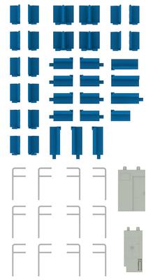PM Office A PLUM Seat Interior Set A Blue Unpainted Plastic Kit PP199 1/80 Semi-Cross