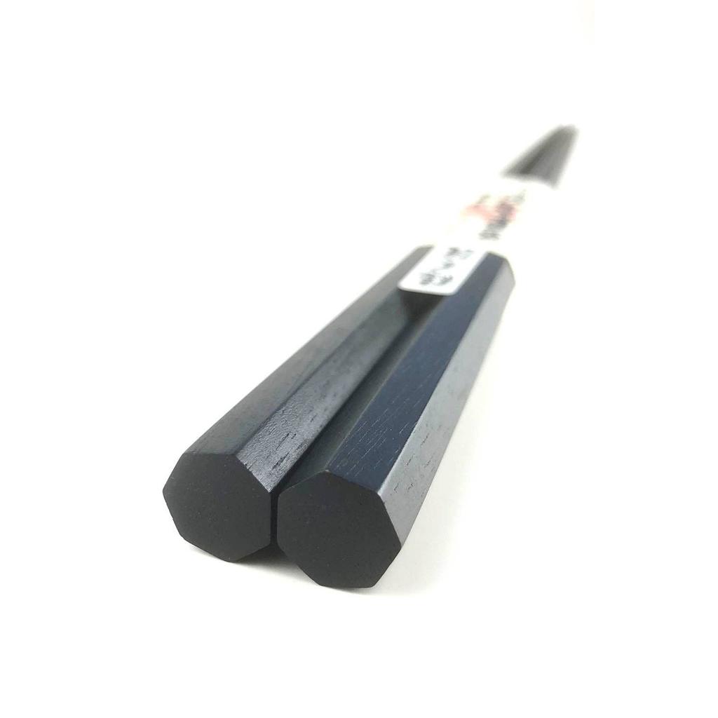 Daikokuya Chopsticks Edo Wooden Premium High-Quality Chopstick Series (Premium Seven-Sided Striped Ebony (24cm))