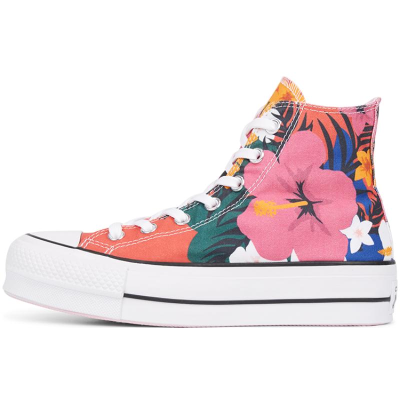 

Converse Chuck Taylor All Star Paradise Prints Лифт Высокие Удобные и Универсальные Высокие Эспадрильи Женские Цветочные Цветные 37