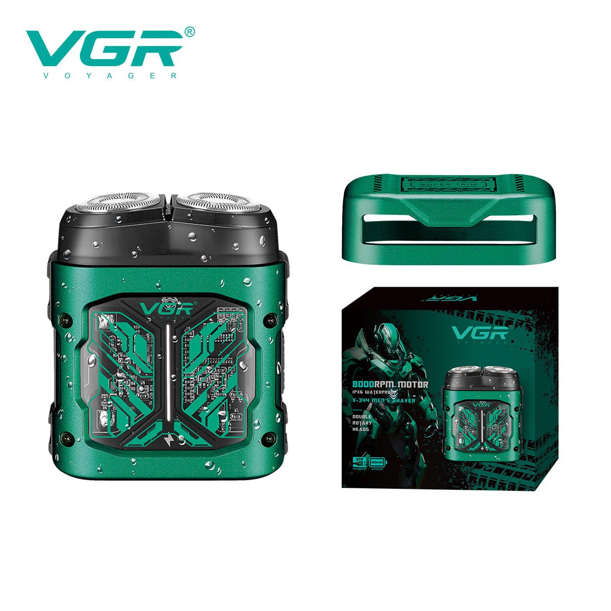 

VGR Mini Metal Mech Wind Shaver IPX6 Waterproof Professional Grade Beard Device Convenient Home Shaver Safe and Skin-friendly and Long-lasting V-344