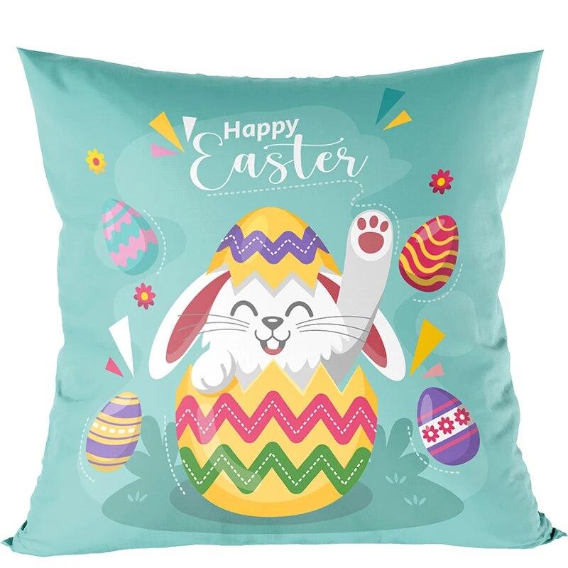 2024 Ostern dekorative Kissenbezug süße Hase Ei Kissenbezug glücklich Ostern Home Dekoration Urlaub Geschenk