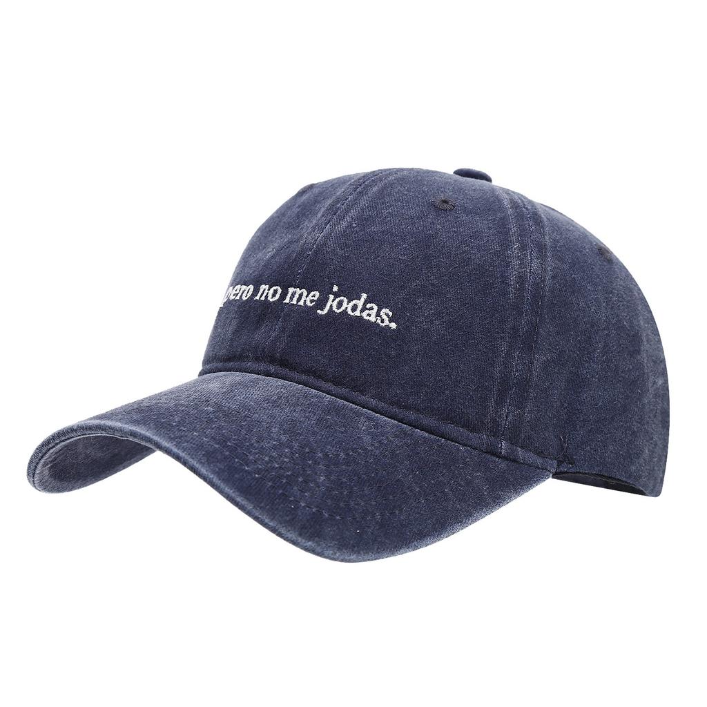 Letter embroidery washed cowboy hat couple street casual baseball cap outdoor versatile sunshade cap tide