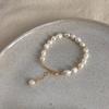 French Baroque Freshwater Pearl Bracelet Female Retro Niche Design Sense Bracelet Hand-made Gentle Temperament Jewelry